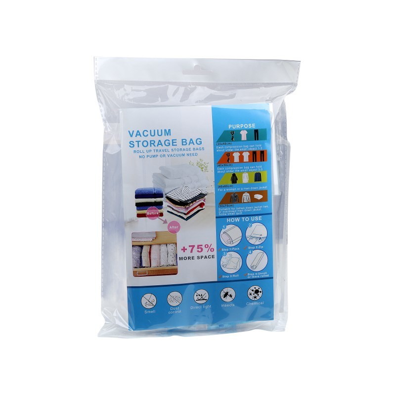 Roll Up Compression Vacuum Storage Bags Travel Home Space Saving Bags